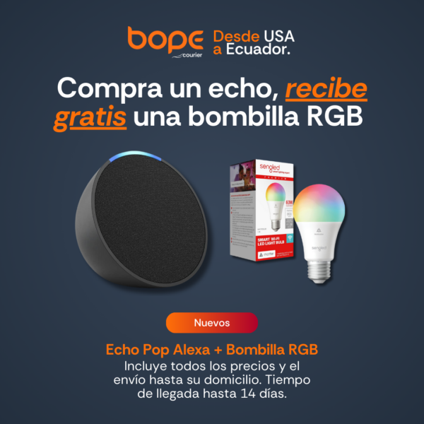 Echo Pop Alexa + Bombilla Inteligente Sengled RGB